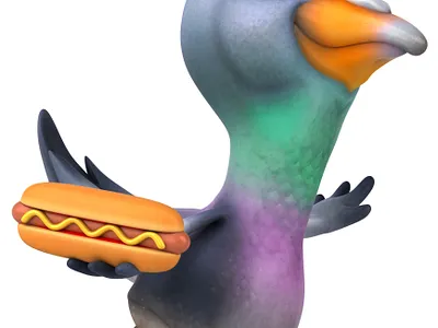 Funny pigeon 3d illustration animation branding funny pigeon 3d illustration graphic design motion graphics