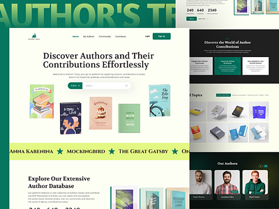 Author Finder Platform Website UI Design authors book blog ui book discovery website design dribbble ui education educational website design graphic design landing page literature literature platform modern online library publishing platform reading community ui ui design website website design