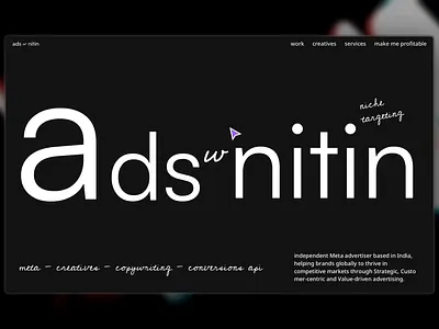 Portfolio Landing | Meta Expert awwards portfolio design design framer framer dev framer development meta ads expert portfolio minimal portfolio minimal website design modern website design portfolio ui ux design web design website design