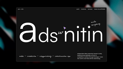 Portfolio Landing | Meta Expert awwards portfolio design design framer framer dev framer development meta ads expert portfolio minimal portfolio minimal website design modern website design portfolio ui ux design web design website design