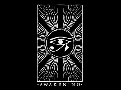Awakening, the Eye of Horus - t-shirt graphic apparel awakening egypt enlightenment eye of horus mystical pineal gland spiritual t shirt third eye