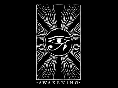 Awakening, the Eye of Horus - t-shirt graphic apparel awakening egypt enlightenment eye of horus mystical pineal gland spiritual t shirt third eye
