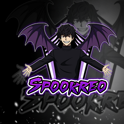 Twitch banner: SPOOKREO Studio: Stallion Studio Limited batwings design graphic design illustration open for commission overlay spookreo stallion studio limited twitch banner vampire