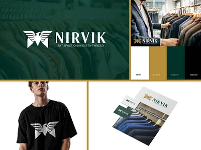 Minimal clothing brand logo design nirvik logo