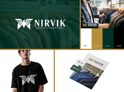 Minimal clothing brand logo design nirvik logo