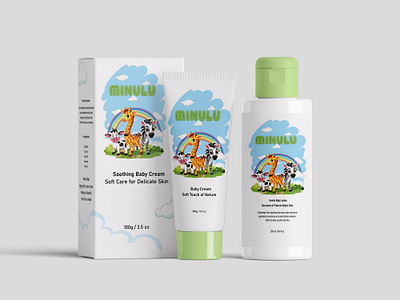 Baby Skincare Product Design baby product beauty branding cosmetics graphic design logo product design skincare logo skincare product