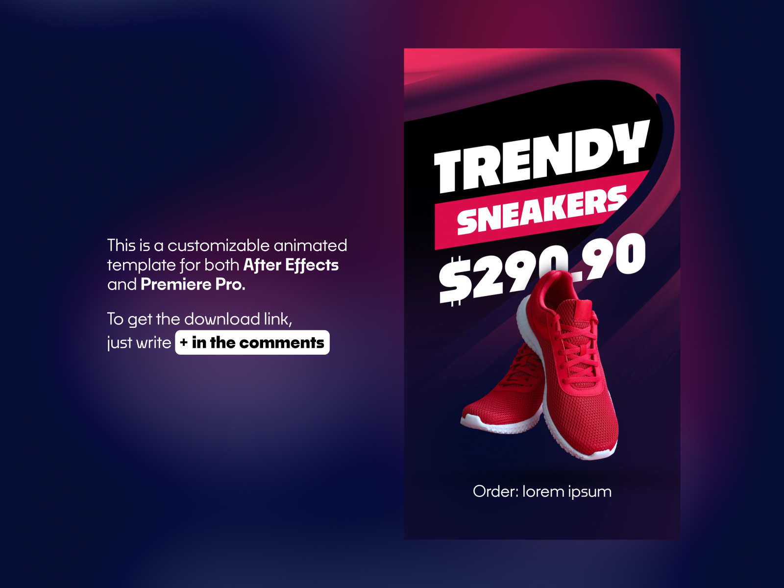 Animated Product Promo | Template animated animation animations customizable editable fashion market motion product promo promotion shoe shoes sneakers store template video