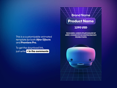 Product Promotion Animation | Template animated colorful customizable editable market marketing motion product promo promote promotion social media store stories story tech technology template vertical video