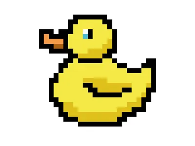 Пиксельная уточка cg illustration pixelart