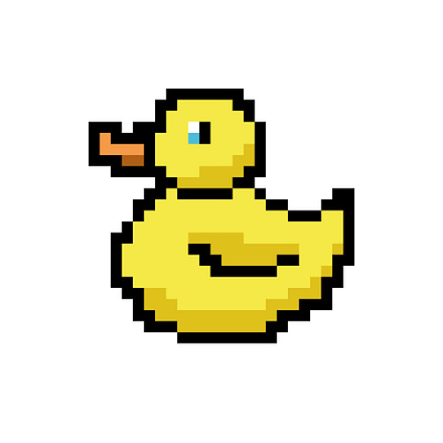 Пиксельная уточка cg illustration pixelart