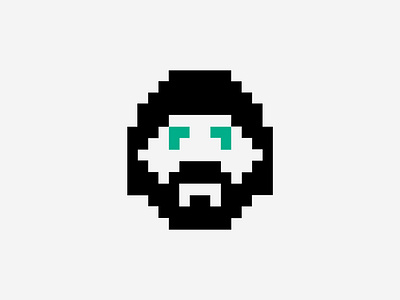 Pixel Bearded Man Logo agency barber bearded logo brand identity branding elegant emblem emblem logo geometric icon illustration logo man logo minimal minimalist pixel rebrand warrior logo
