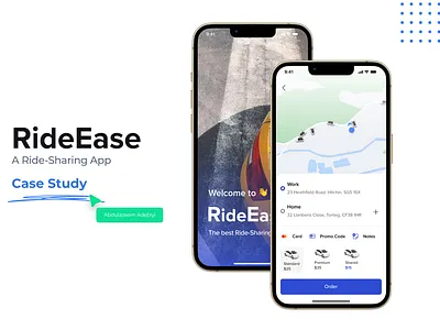 RideEase Case Study animation branding graphic design landing page logo motion graphics transport mobile app ui uiux user experience user interface