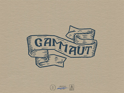 Gammaut Banner Logo antique banner brand design brand identity branding branding design hand drawn hand lettering identity design illustration lettering logo logo design logotype retro type typography vintage visual identity wordmark