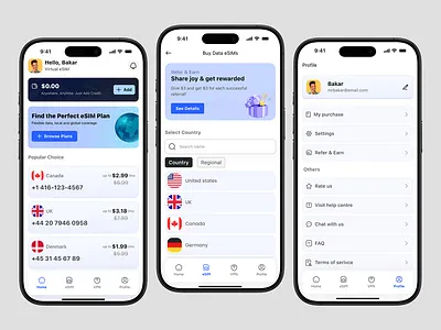 eSIM Mobile App esim esim app esim app design esim app ui esim app ux esim mobile app ui esimapp mobile app ui sim app sim app ui sim figma app design travel esim ui components
