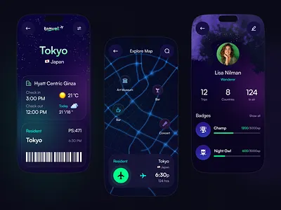 Travel App UI adventure app app design booking mobile mobile app tour tourism tourist travel travel agency travel app trip ui ux vacation
