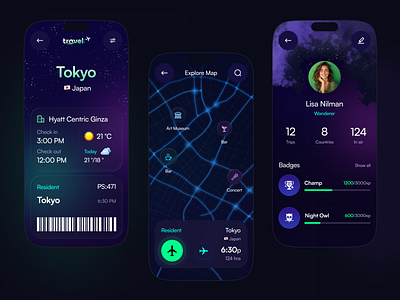 Travel App UI adventure app app design booking mobile mobile app tour tourism tourist travel travel agency travel app trip ui ux vacation