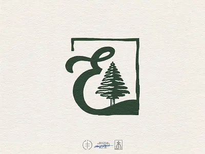 Evergreen Eye Care Submark brand design brand identity branding branding design evergreen hand drawn identity design lettering logo logo design logomark minimal monogram script simple tree type typography vintage visual identity