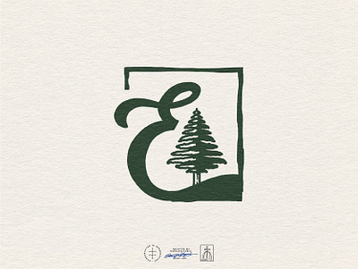Evergreen Eye Care Submark brand design brand identity branding branding design evergreen hand drawn identity design lettering logo logo design logomark minimal monogram script simple tree type typography vintage visual identity