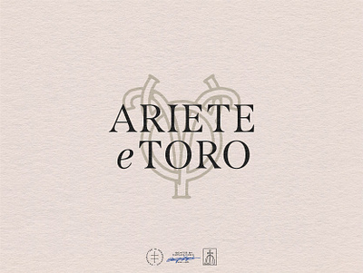 Ariete e Toro Overlay Logo brand design brand identity branding branding design clean hand drawn identity design logo logo design logotype minimal modern overlay restaurant retro simple typography vintage visual identity wordmark