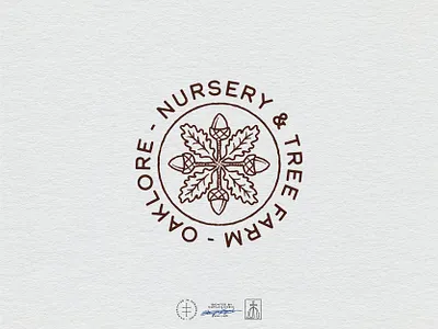 Oaklore Nursery & Tree Farm Teritary Logo agriculture badge brand design brand identity branding branding design emblem farm hand drawn identity design illustration leaf logo logo design nursery oak plant tree vintage visual identity