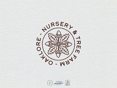Oaklore Nursery & Tree Farm Teritary Logo agriculture badge brand design brand identity branding branding design emblem farm hand drawn identity design illustration leaf logo logo design nursery oak plant tree vintage visual identity