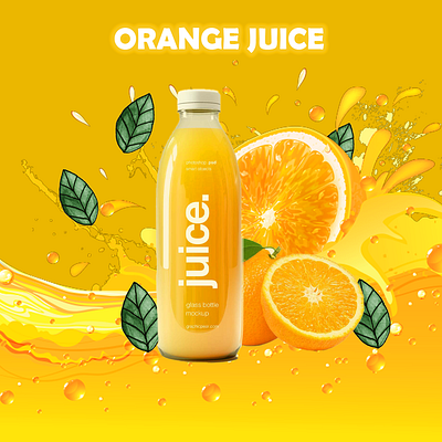 ORANGE JUICE POSTER DESIGN graphic design juice orange orange juice design