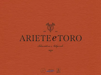 Ariete e Toro Horizontal Logo brand design brand identity branding branding design hand drawn identity design logo logo design logo mark logotype minimal modern monogram restaurant simple type typography vintage visual identity wordmark