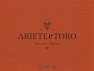Ariete e Toro Horizontal Logo brand design brand identity branding branding design hand drawn identity design logo logo design logo mark logotype minimal modern monogram restaurant simple type typography vintage visual identity wordmark