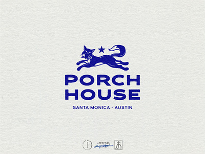 Porch House Logo Concept animal brand design brand identity branding branding design cat hand drawn identity design illustration logo logo concept logo design logo designer logodesign logotype star typography vintage visual identity wordmark