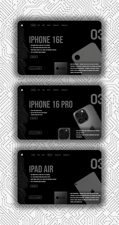 apple web ui/ux design - com.hhp branding graphic design ui