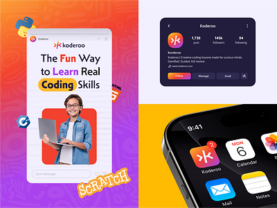 Edtech Branding | Coding For Kids | Logo Design ai brand design brand identity branding coding e learning edtech education graphic design kids kids coding logo logotype online learning programing stem visual identity