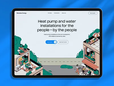 Website Design: Landing page for Manatee Energy animation app design design design studio graphic design illustration interaction interface mobile product design ui ux web design website design website development