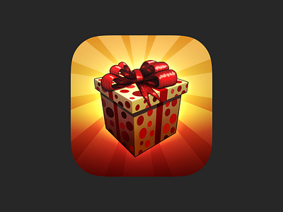 Tap Party 1 & 2 iOS App Icon branding family fun game gift glow graphic design icon illustration ios ipad iphone mobile mobile game party photoshop present red symbol tap