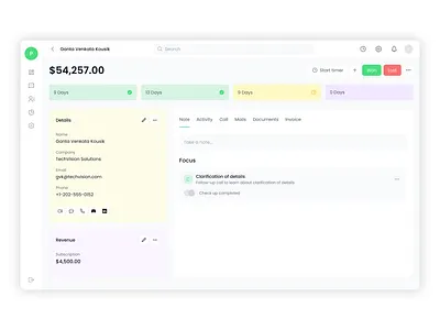 Task Management dashbboard design deadlines