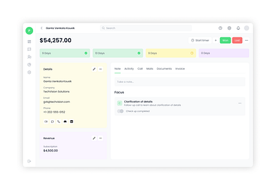 Task Management dashbboard design deadlines