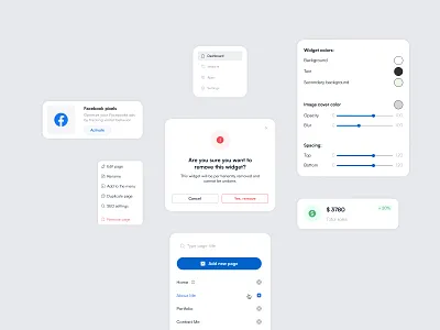 UI Element Refresh for AI Website Builder ai website builder editor redesign ui ui design ui element ux ui design web app design
