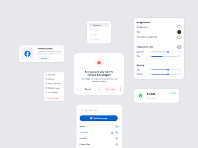 UI Element Refresh for AI Website Builder ai website builder editor redesign ui ui design ui element ux ui design web app design