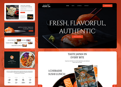 Rokkan Sushi – Premium Restaurant UI Website Design mobile responsive design
