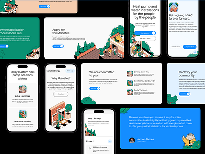 Mobile Adaptation and Landing Banners – Manatee Energy branding design design studio graphic design illustration interface mobile mobile app design product design ui ux web design website design website development