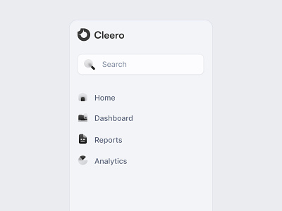 Sidebar with Glass Icons dashboard sidebar ui webpage