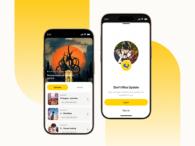 Comics Store - Mobile App Concept arounda clean color comics concept create design figma font future golden grid illustration marvel mobile mobile app ratio typography ui ux