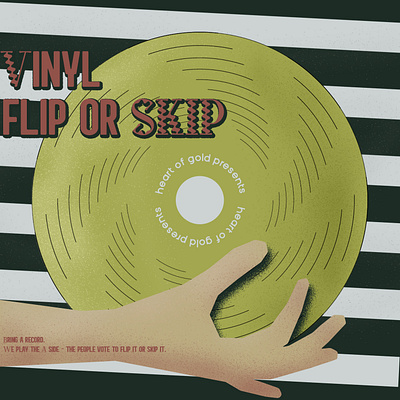 Poster for Vinyl night at the local bar poster design
