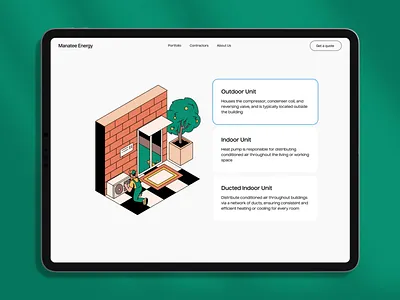 Interactive Block Animation — Manatee Energy Landing Page animation branding design design studio graphic design illustration interaction interface landing landing page mobile mobile app design product design ui ux web design website development