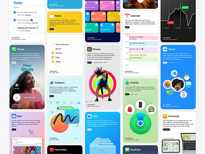 iOS Apps Reimagined - Widgets & Features Showcase app features application features colorful creative design features feautures showcase mobile mobile ui modern ui ui design user experience user friendly ux ux design ux ui widgets widgets showcase