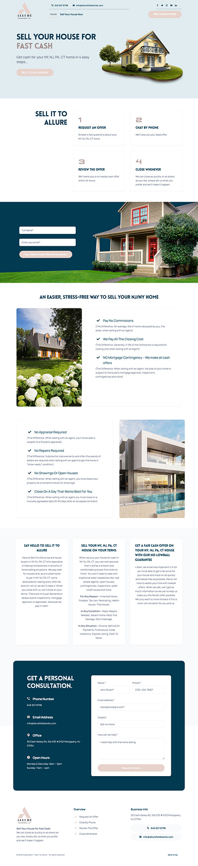 ALLURE branding graphic design landing page website