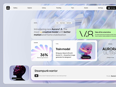 AI UI KIT for figma ai app chart coin crypto dash dashboard data dataviz desktop landing platform presentation saas statistic tech template ui web web3