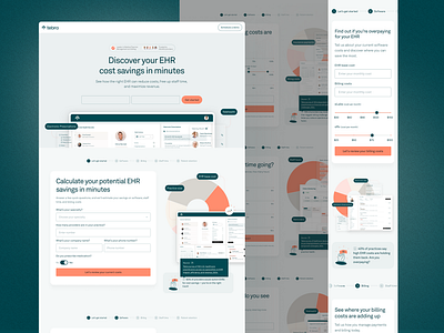 Interactive EHR ROI Calculator for Tebra animation branding conversion design cro data vizualization ehr sofware growth marketing lead magnet roi calculator saas design tebra ui design ux design ux strategy