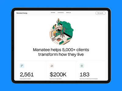 Website Design for Manatee Energy branding design design studio graphic design illustration interface landing landing page mobile mobile app design product design ui ux website website development