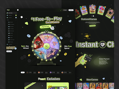 🎰 Punt - Casino Website Design bet betting casino casino dashboard casino design casino site crypto crypto casino dashboard gambling gambling design gambling landing page jackpot landing page lottery poker staking website design