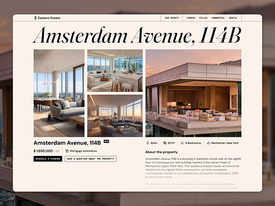 Luxury Real Estate Property Showcase clean landing luxury modern property real estate realestate showcase typography ui uideisgn webdeisgn whitespace